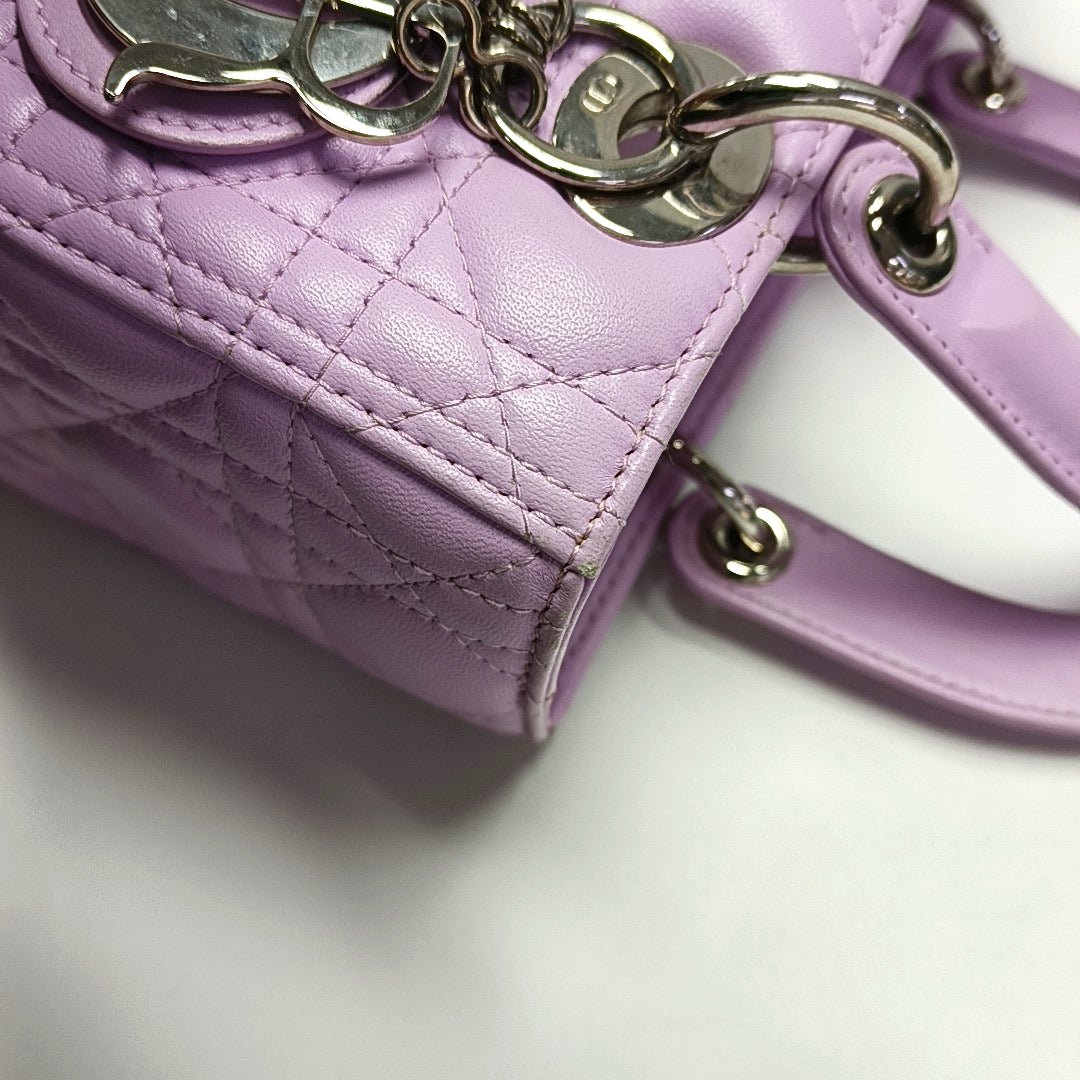 Lady Dior Medium Cannage Lambskin Pink