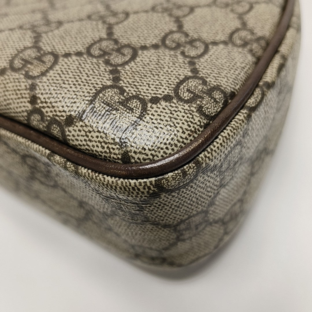 Ophidia Small Monogram Coated Canvas Brown