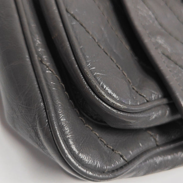 NIKI Small Chevron Calfskin Gray