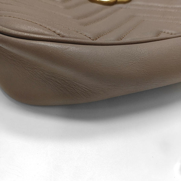 GG Marmont Small Quilted Calfskin Beige