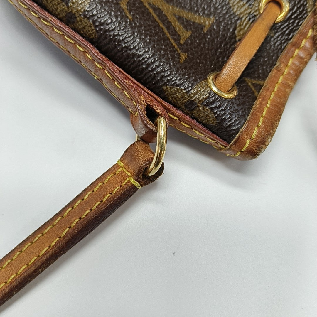 NÉONOÉ Nano Monogram Coated Canvas Brown