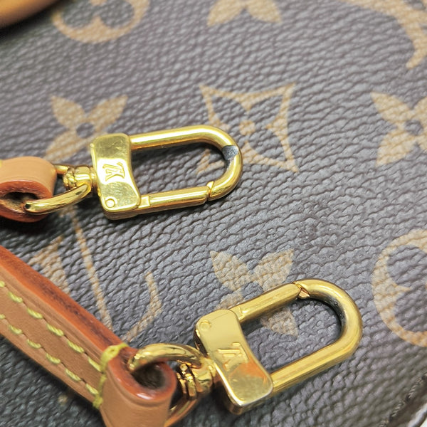 SAC PLAT Mini Monogram Coated Canvas Brown