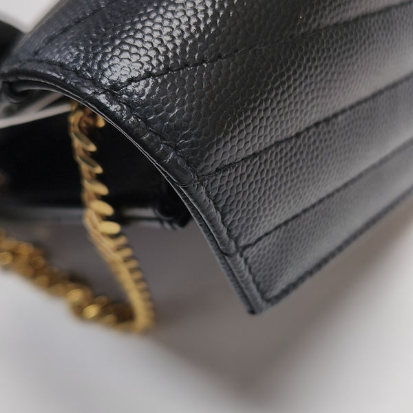 MONOGRAM WOC Chevron Calfskin Black