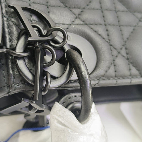 Lady Dior Mini Cannage Calfskin Black