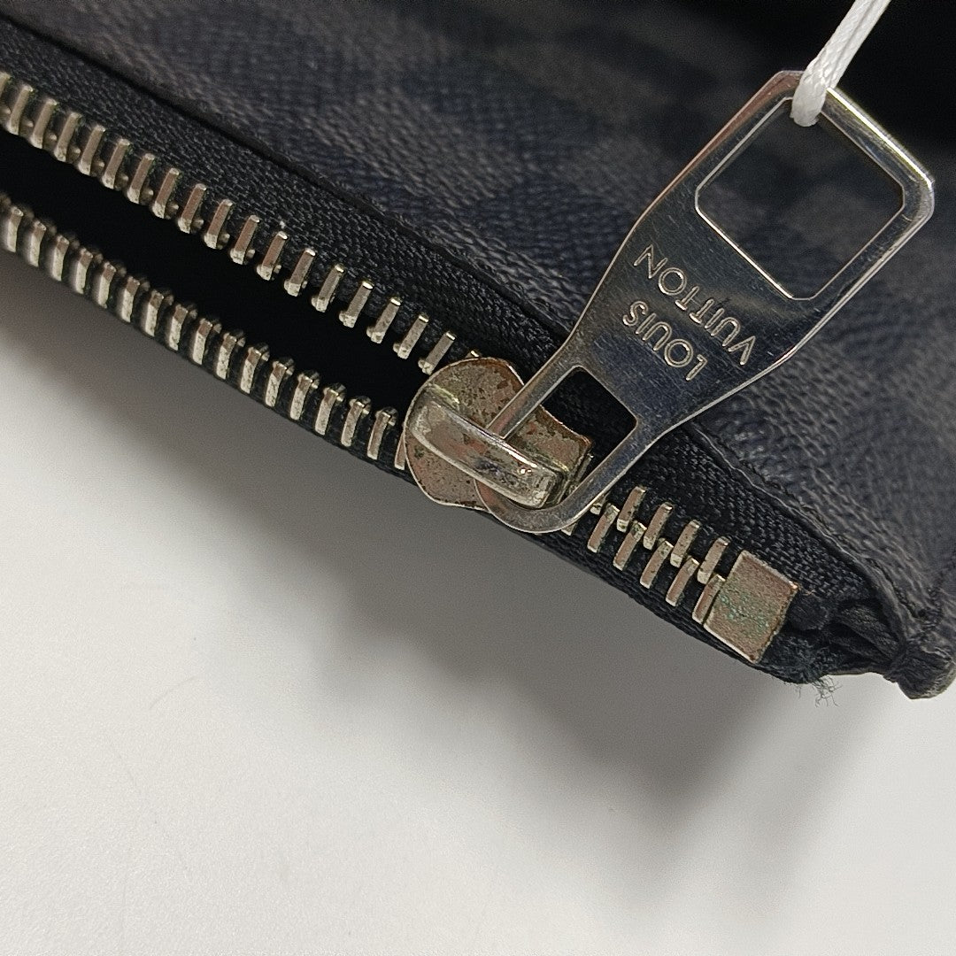 Damier Graphite Coated Canvas Clutch Gray
