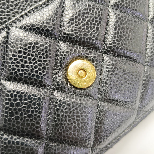WOC Quilted Grained Calfskin Black