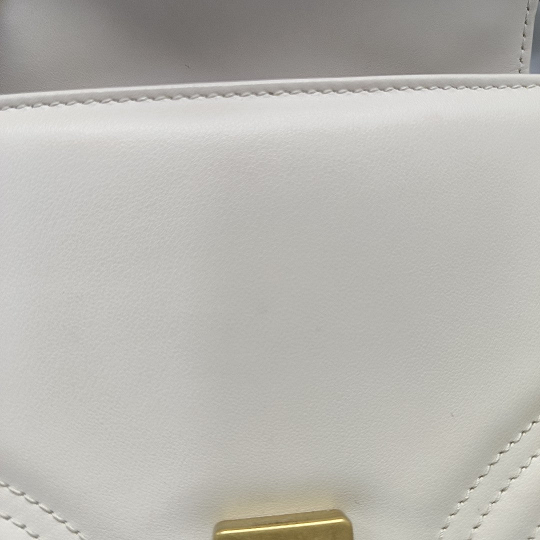 GG Marmont Mini Quilted Calfskin White