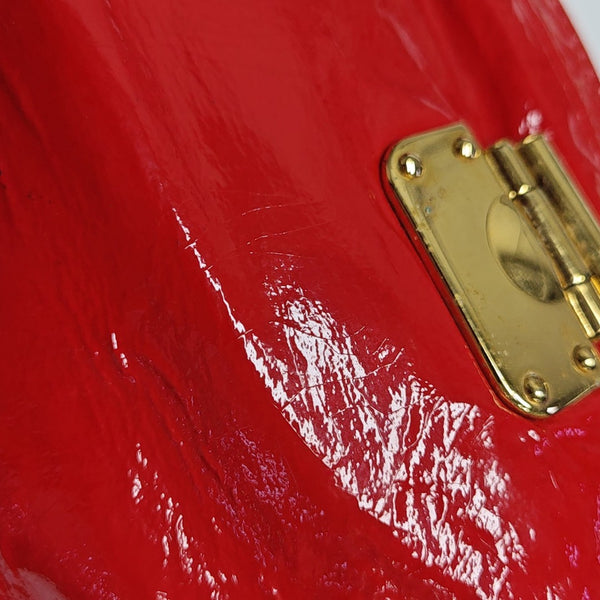 Patent Leather Tote Bag Red