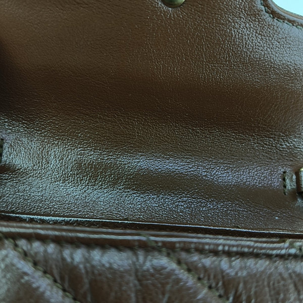 GG Marmont Mini Quilted Calfskin Brown