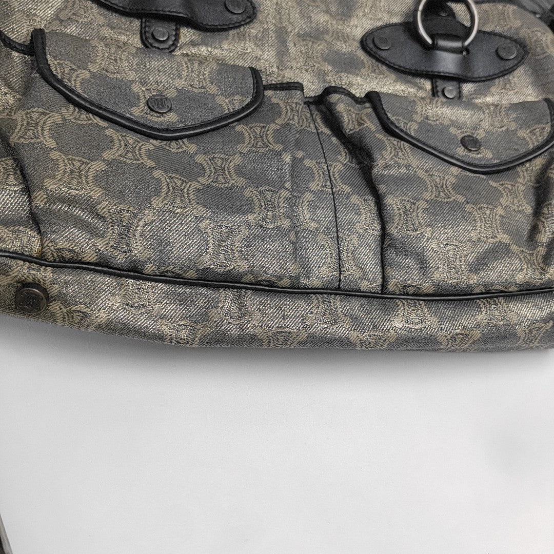 Canvas Top Handle Bag Blue