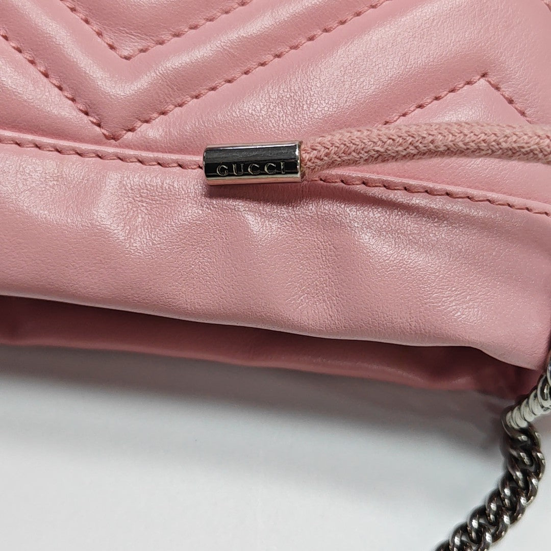 GG Marmont Mini Quilted Calfskin Pink