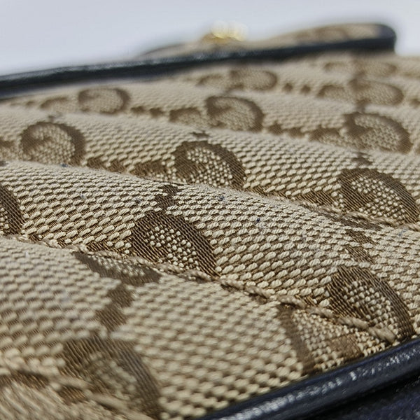 GG Marmont Small Quilted Canvas Brown