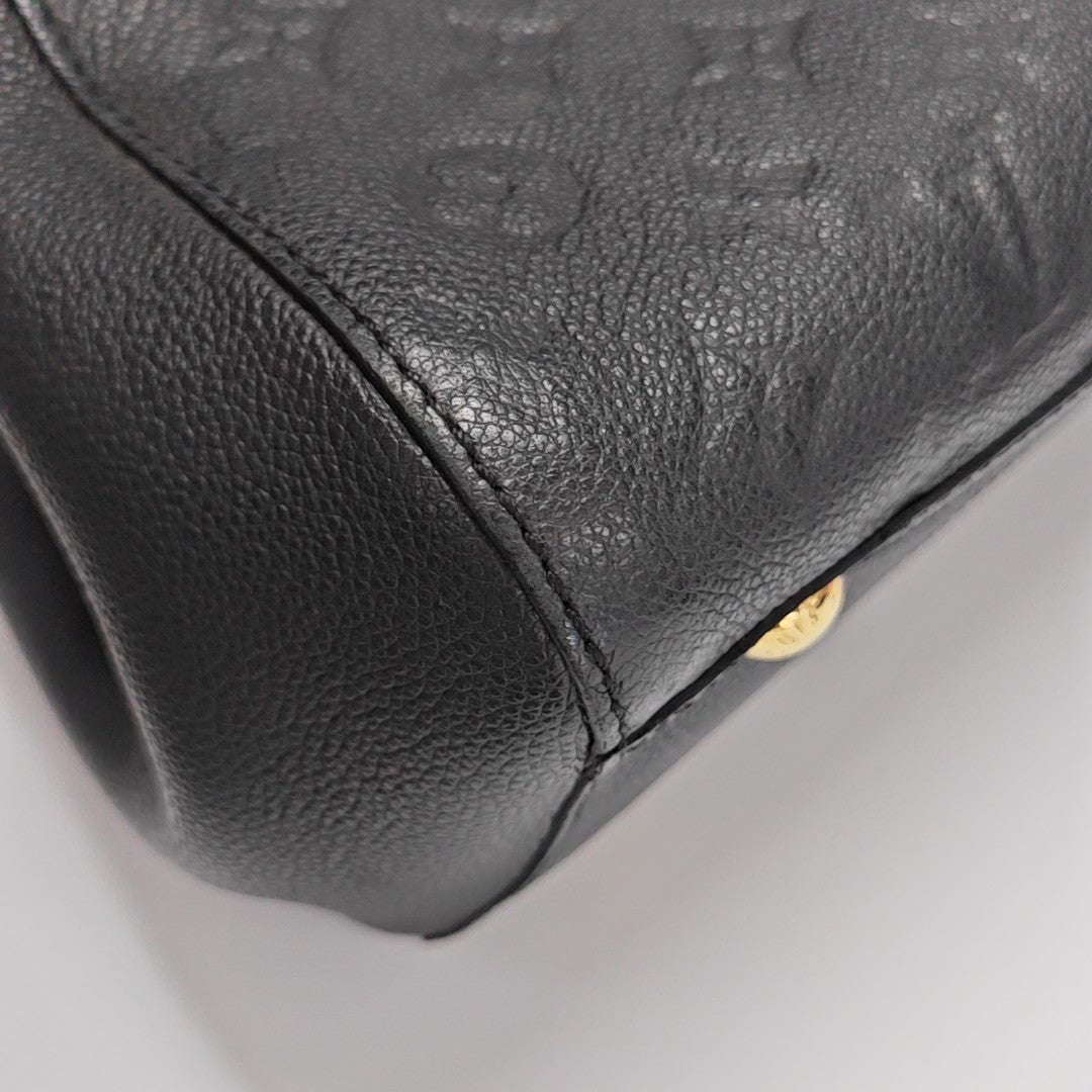 MONTAIGNE MM Monogram Calfskin Black