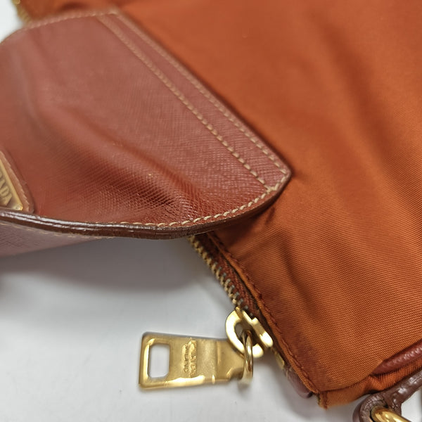 Nylon Shoulder Bag Orange