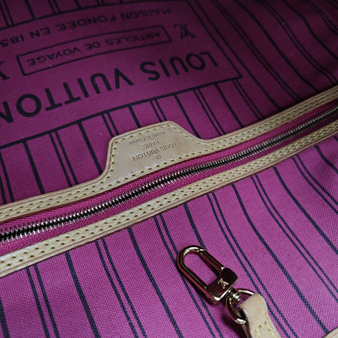 NEVERFULL GM Monogram Coated Canvas Brown
