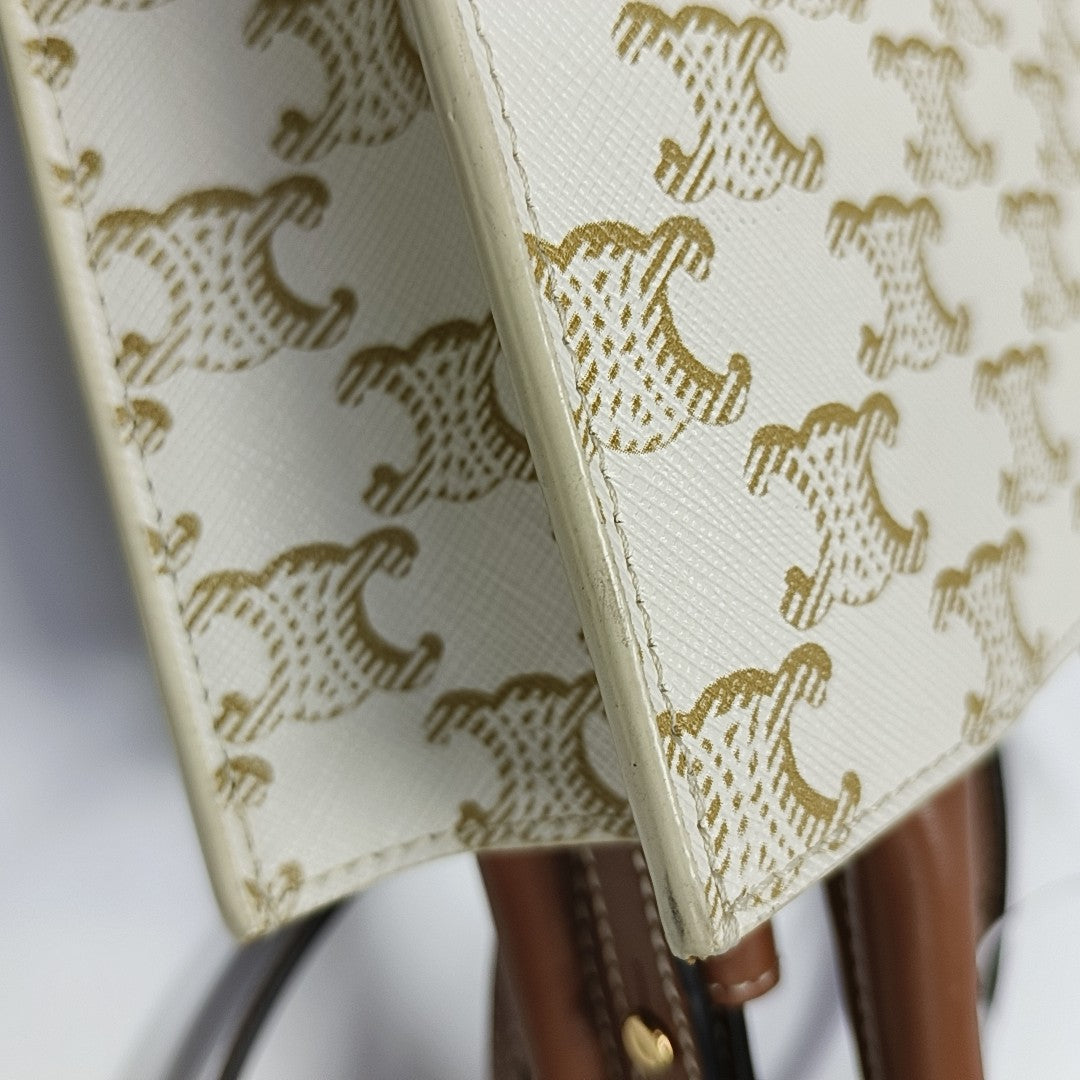 CABAS CELINE Mini Coated Canvas White