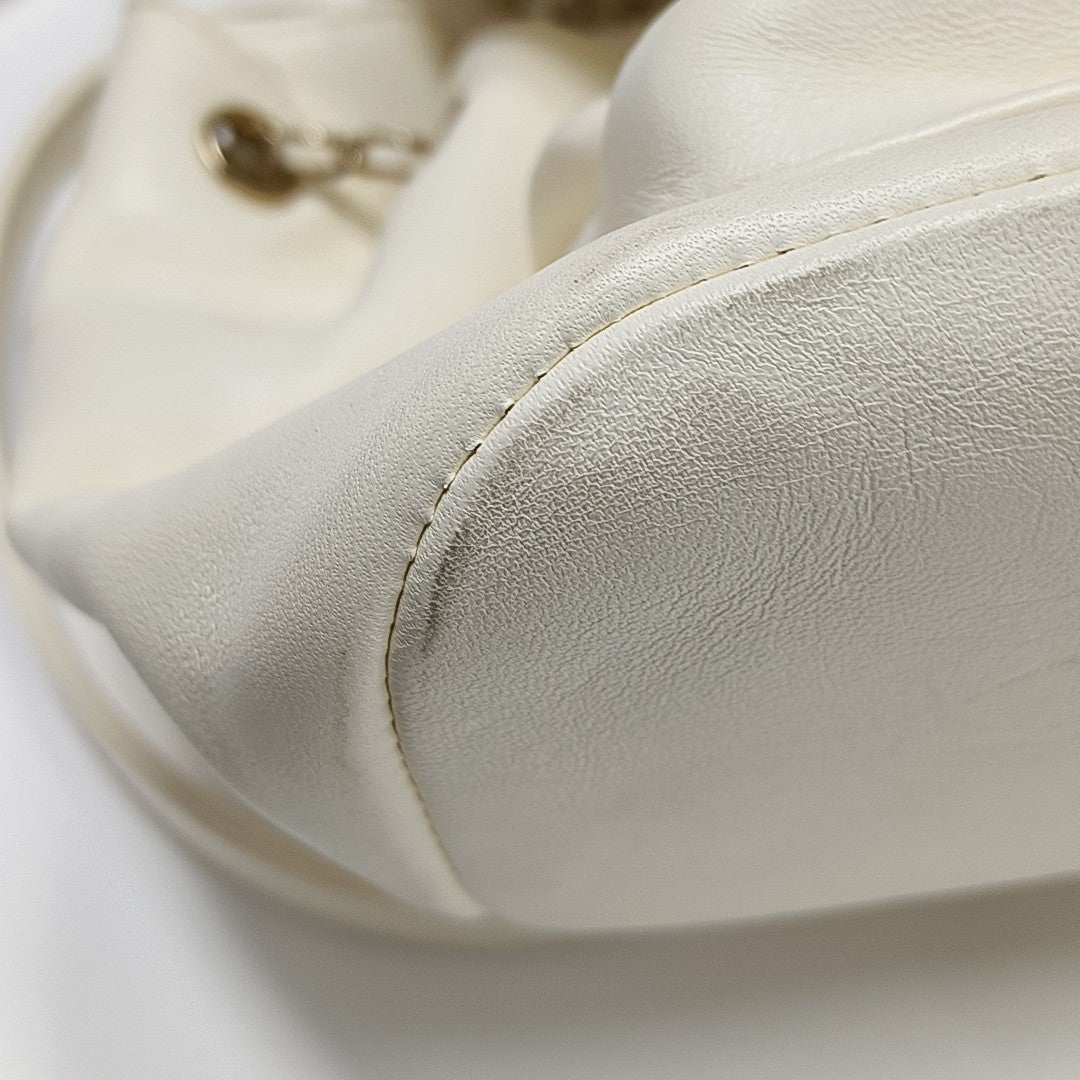 DUMA Small Quilted Lambskin White