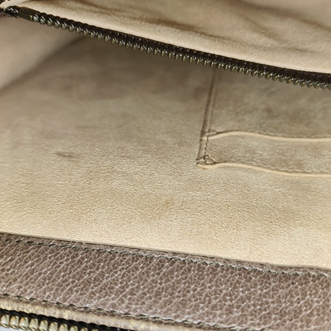 Ophidia Medium Monogram Coated Canvas Beige