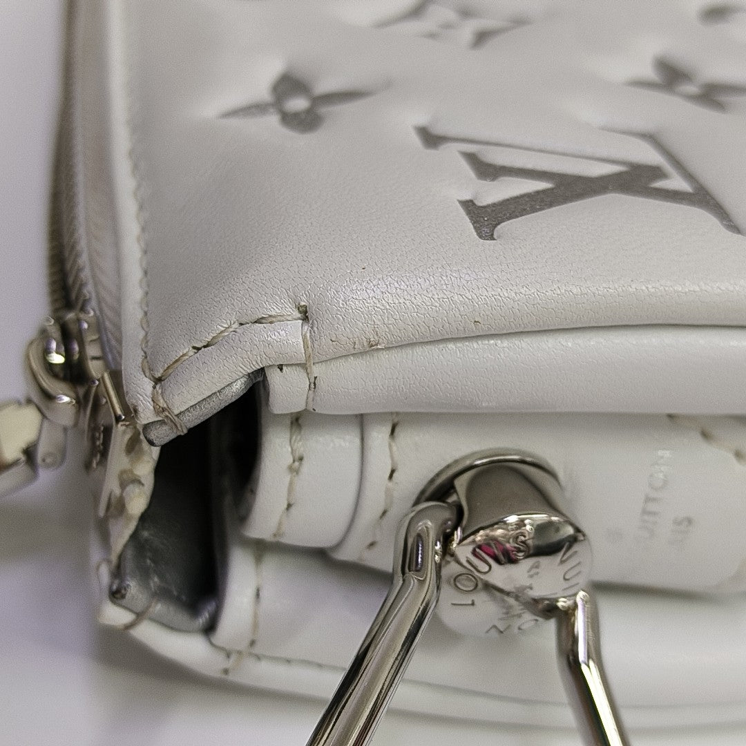 COUSSIN BB Monogram Lambskin White