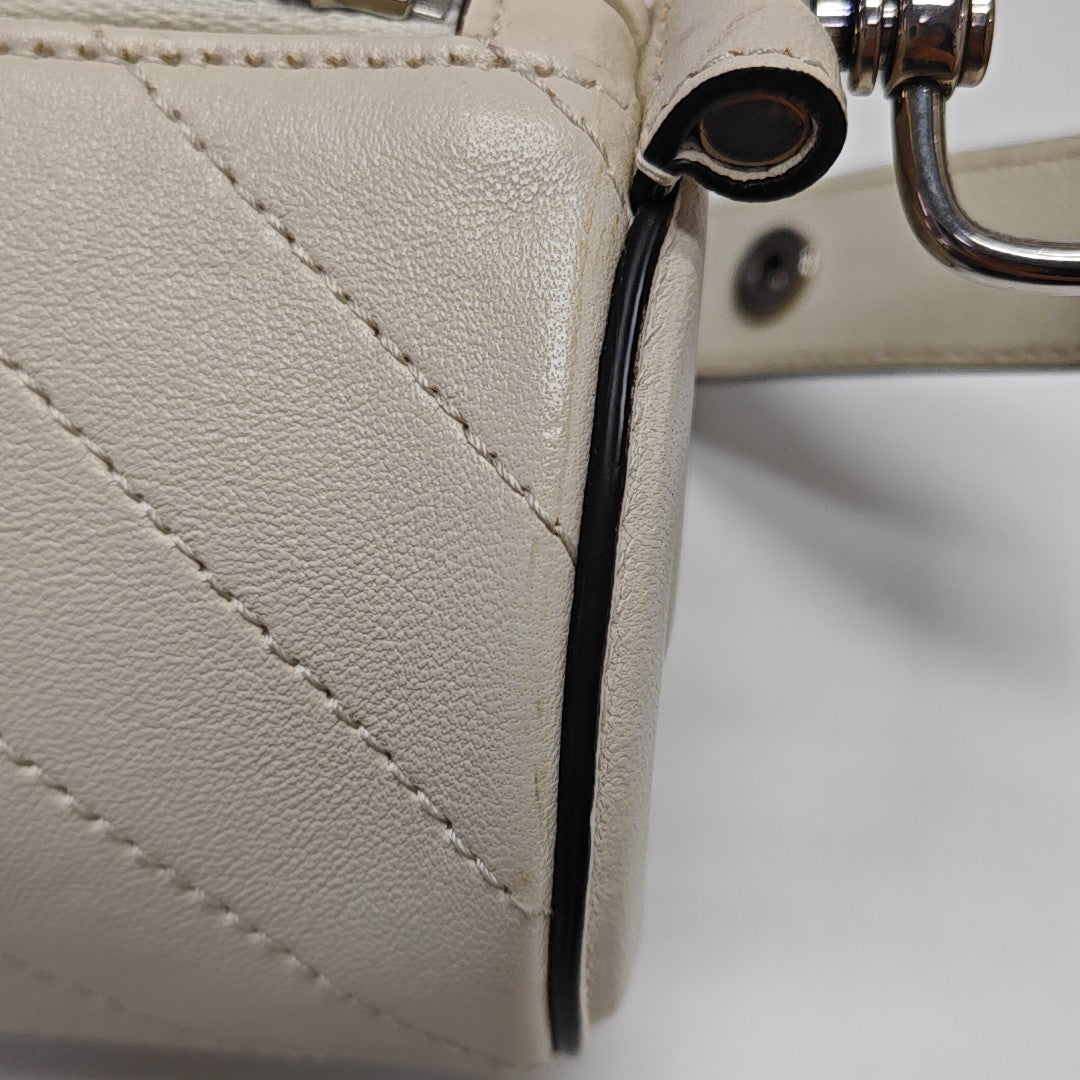 Blondie Mini Quilted Calfskin White