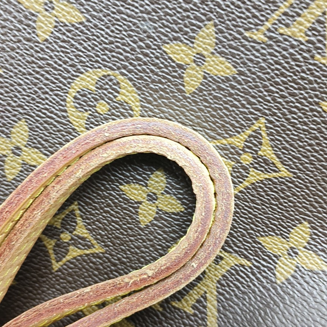 NEVERFULL MM Monogram Coated Canvas Brown