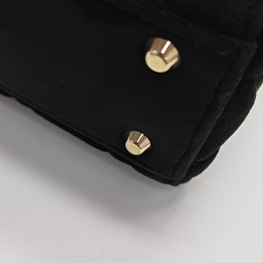 Lady Dior Mini Cannage Fabric Black