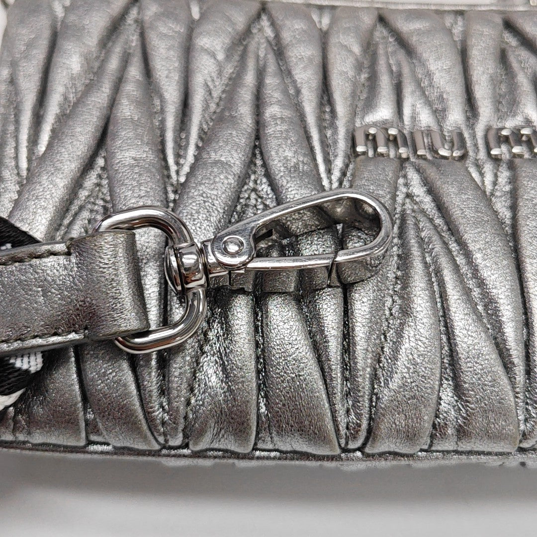 Matelassé Quilted Lambskin Silver