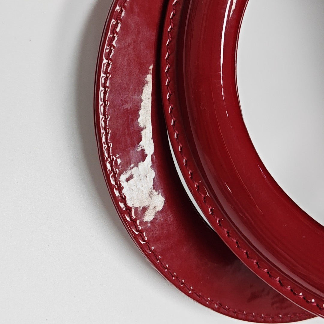 Lady Dior Medium Quilted Patent Leather Red