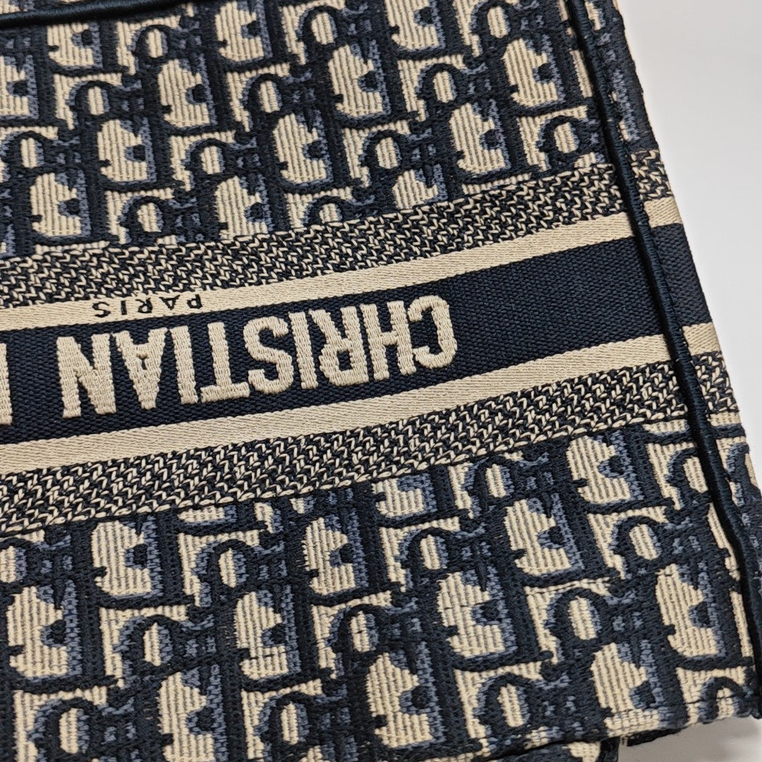 Book Tote Small Oblique Canvas Blue