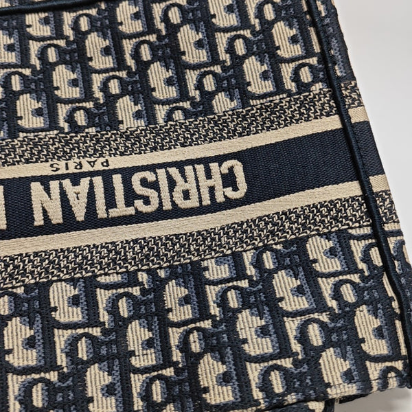 Book Tote Small Oblique Canvas Blue