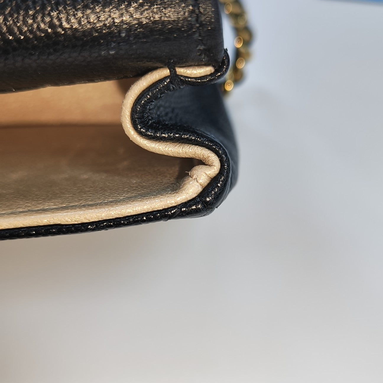 Quilted Grained Calfskin Shoulder Bag Black