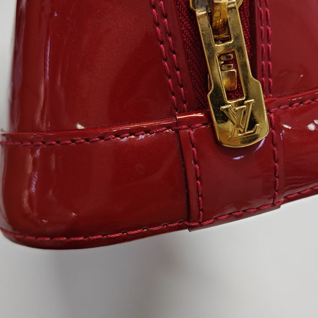 ALMA BB Monogram Patent Leather Red