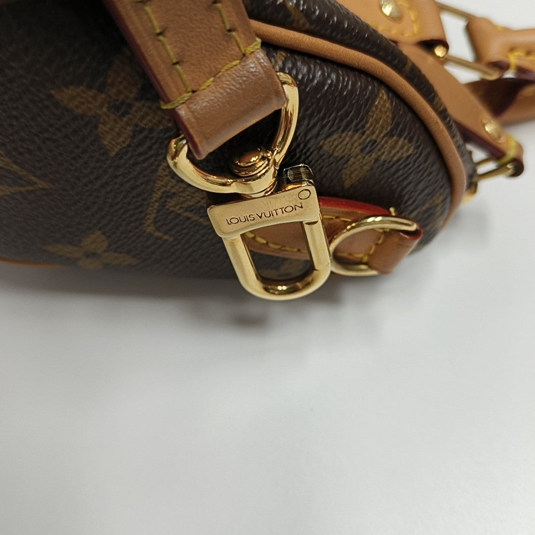 SPEEDY Nano Monogram Coated Canvas Brown