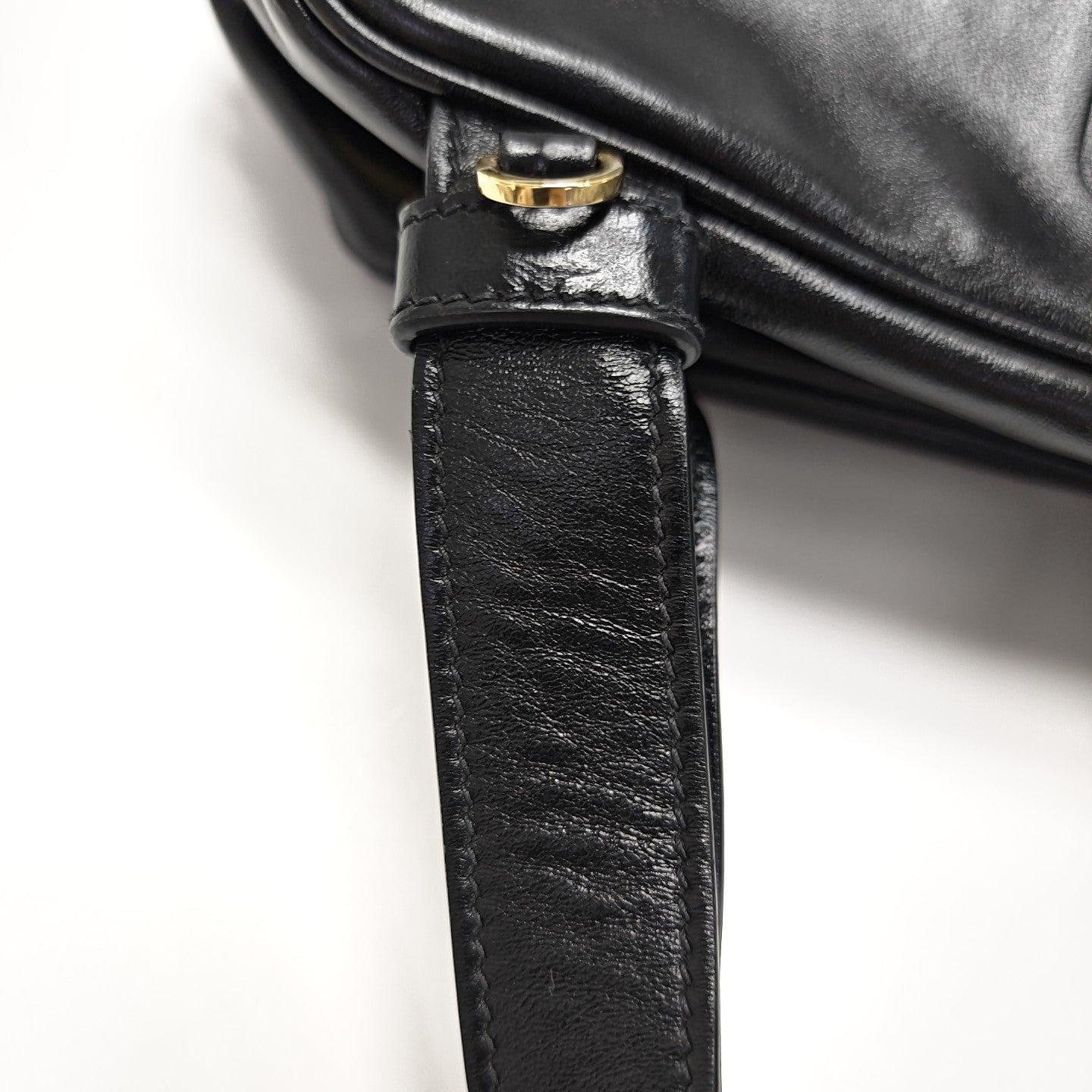 Calfskin Top Handle Bag Black