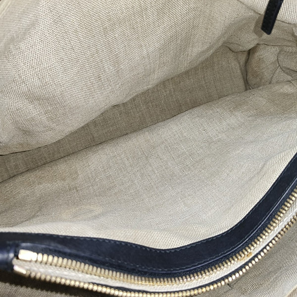 Monogram Calfskin Tote Bag Black