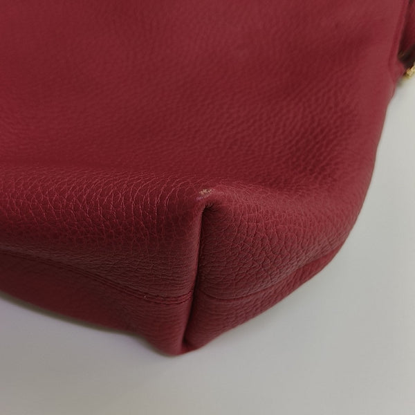 Calfskin Shoulder Bag Red