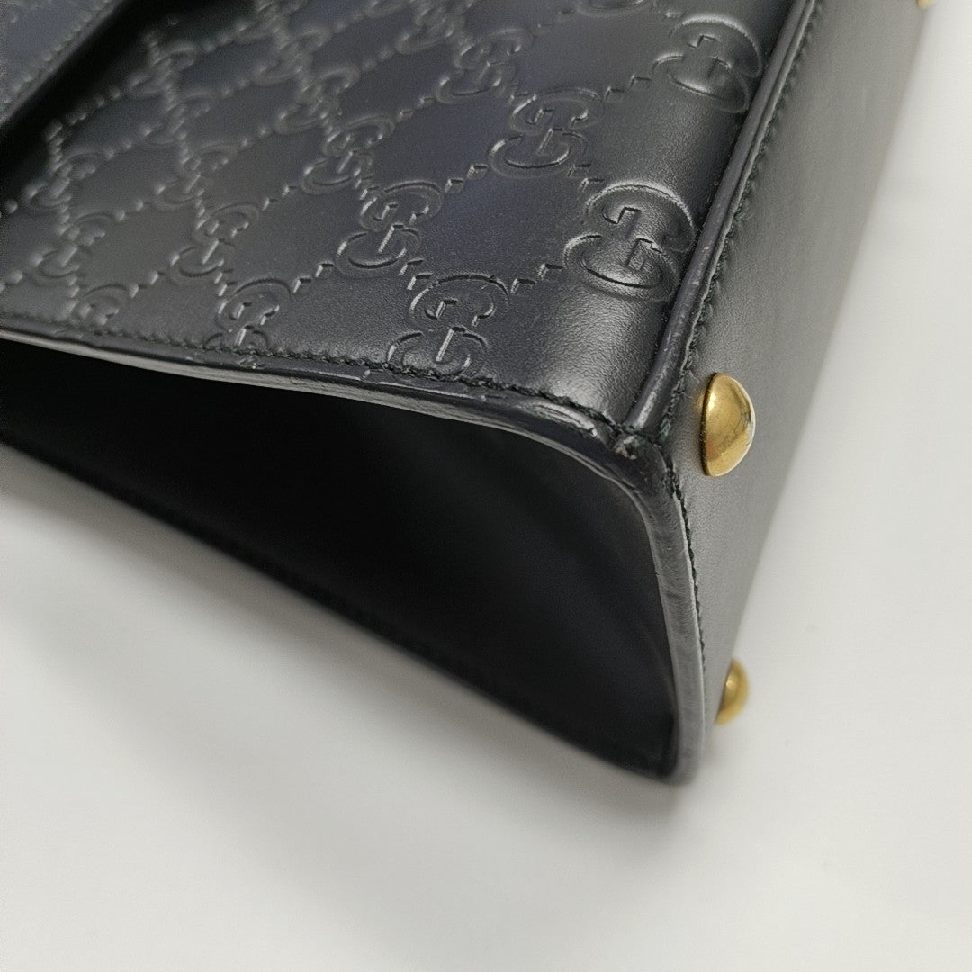 Padlock Medium Monogram Calfskin Black