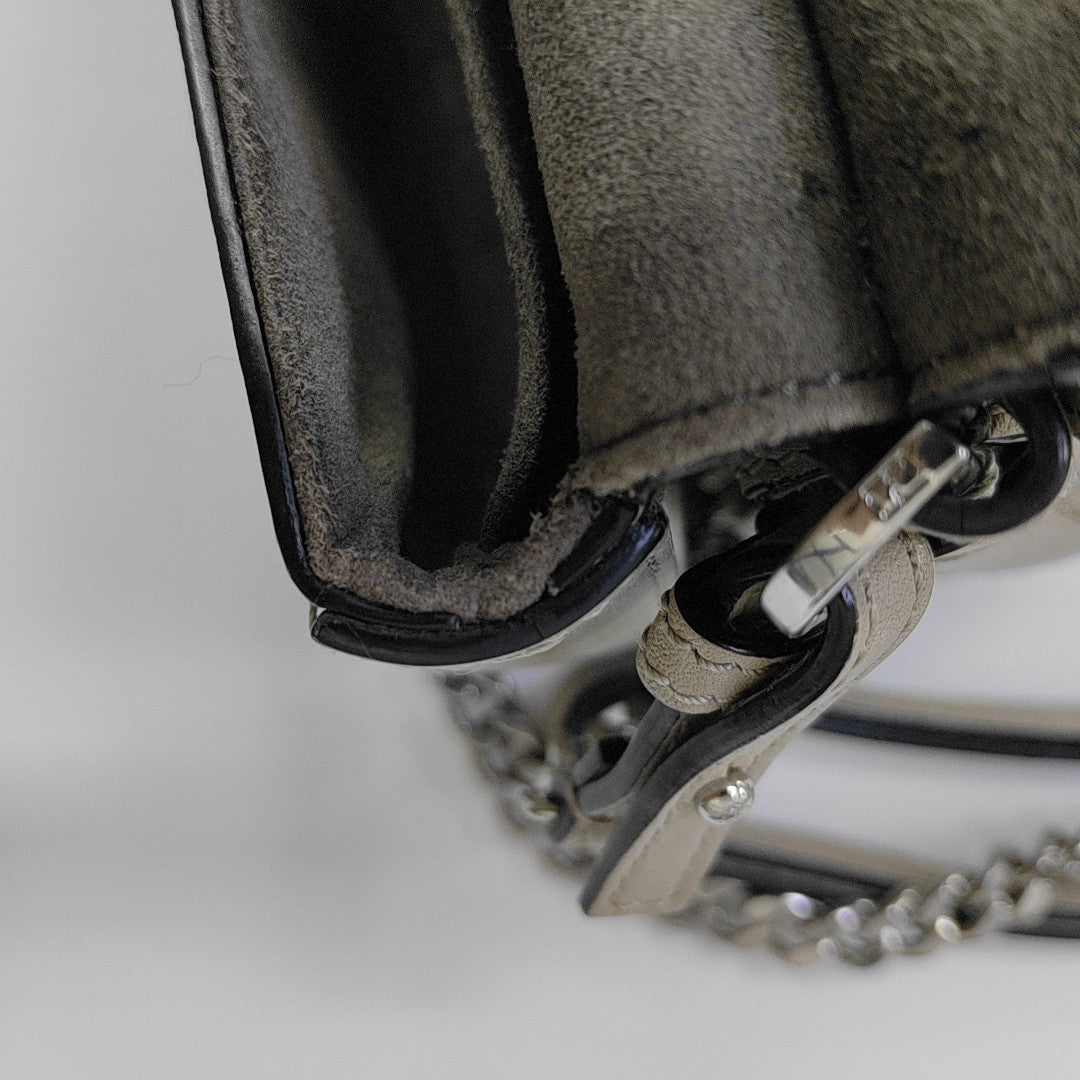 Calfskin Shoulder Bag Gray