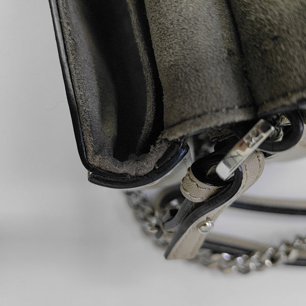 Calfskin Shoulder Bag Gray