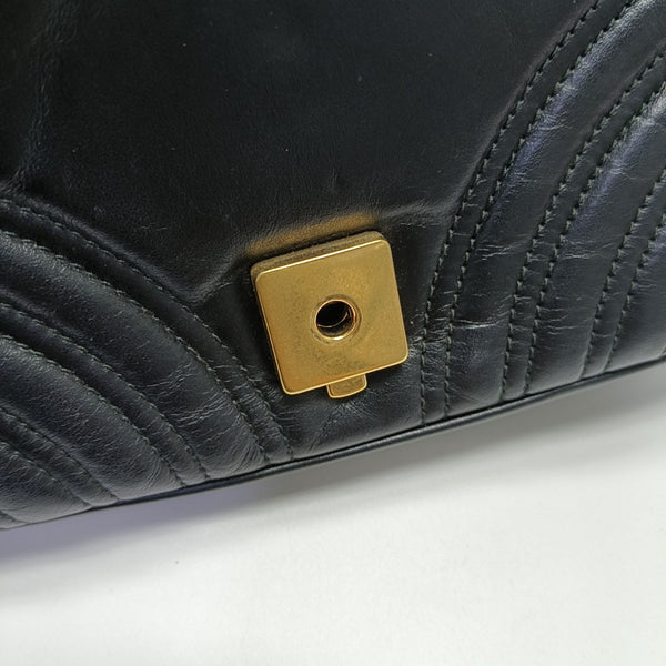 GG Marmont Small Quilted Calfskin Black