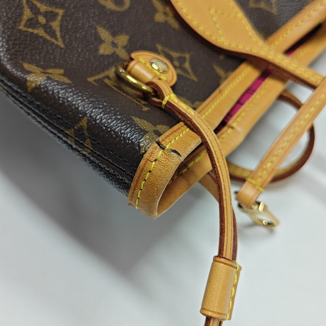 NEVERFULL PM Monogram Coated Canvas Brown