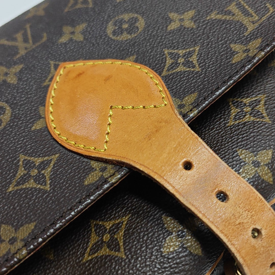 CARTOUCHIERE MM Monogram Coated Canvas Brown
