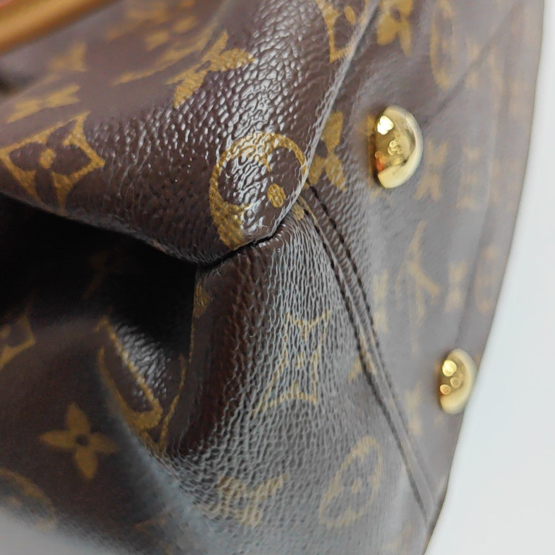PALLAS MM Monogram Coated Canvas Brown