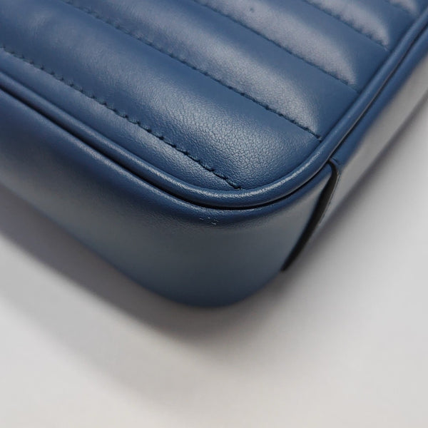GG Marmont Small Quilted Calfskin Blue