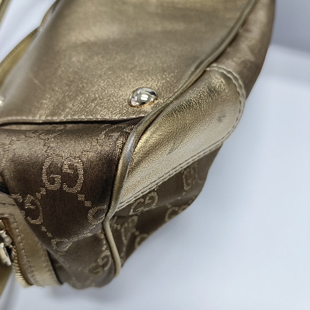 Monogram Canvas Shoulder Bag Brown