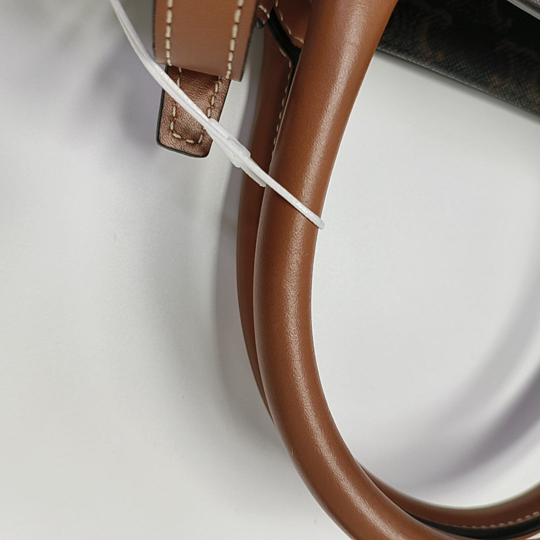 CABAS CELINE Small Coated Canvas Brown