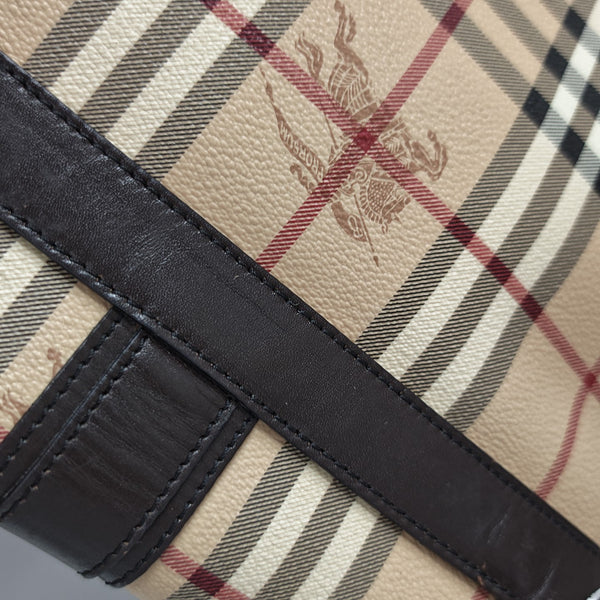 Coated Canvas Shoulder Bag Beige