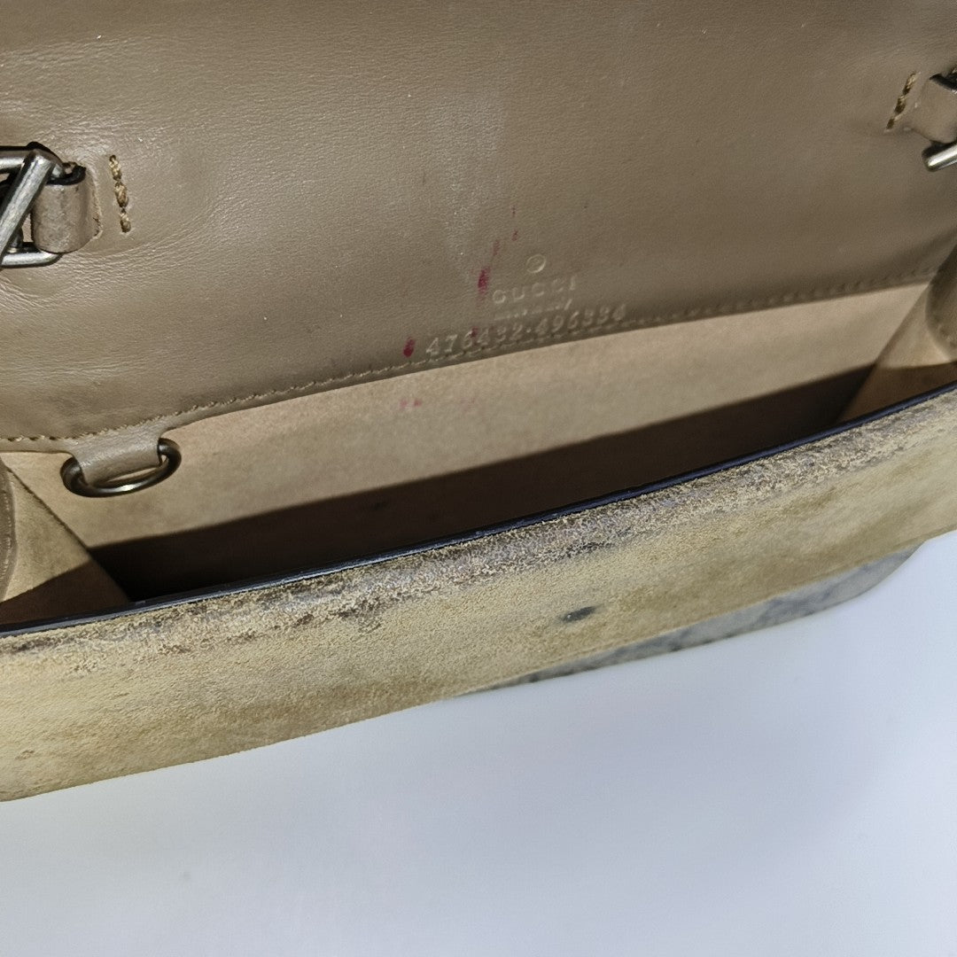 Dionysus Super Mini Monogram Coated Canvas Beige