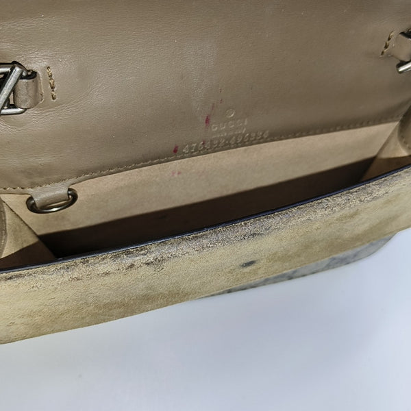 Dionysus Super Mini Monogram Coated Canvas Beige