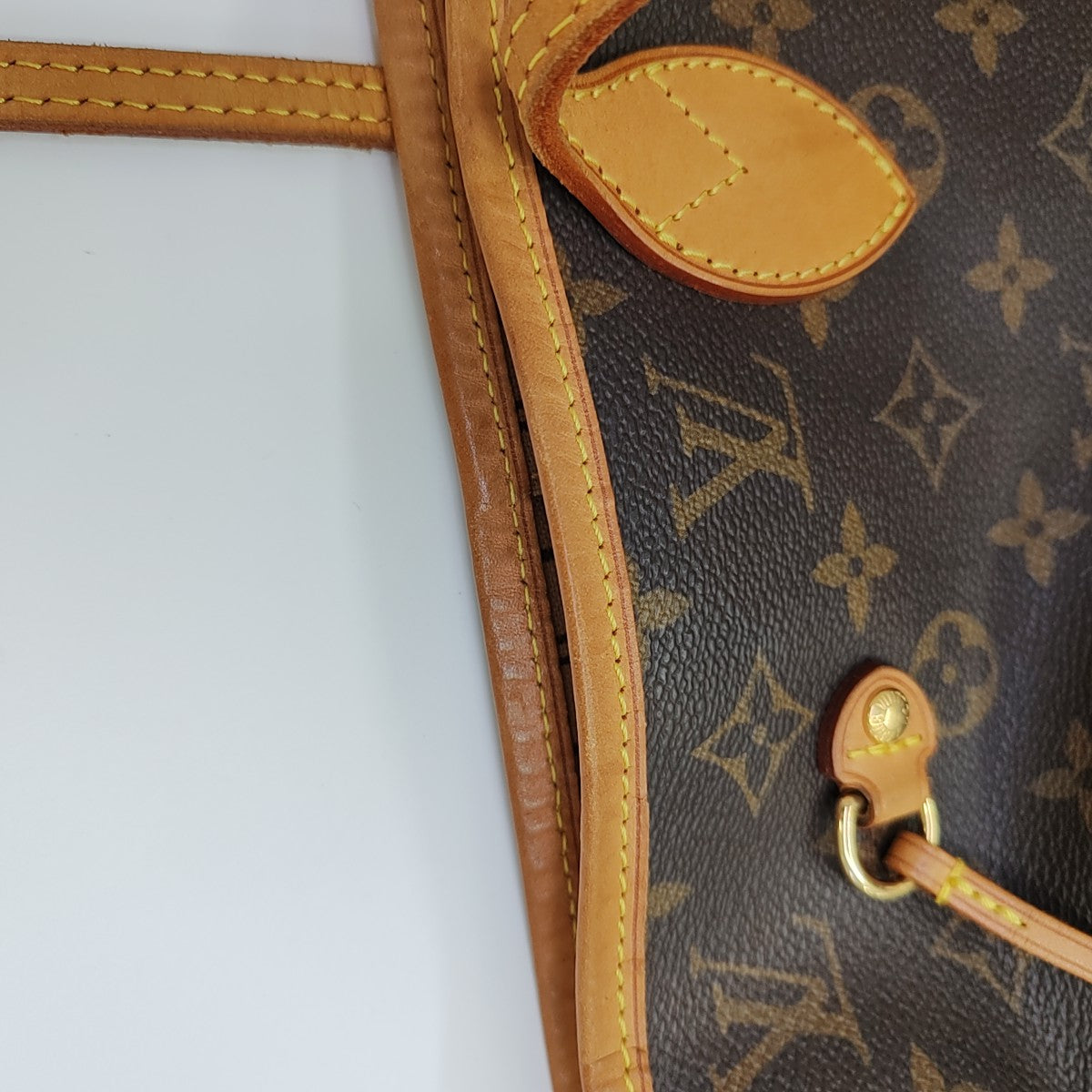 NEVERFULL MM Monogram Coated Canvas Brown